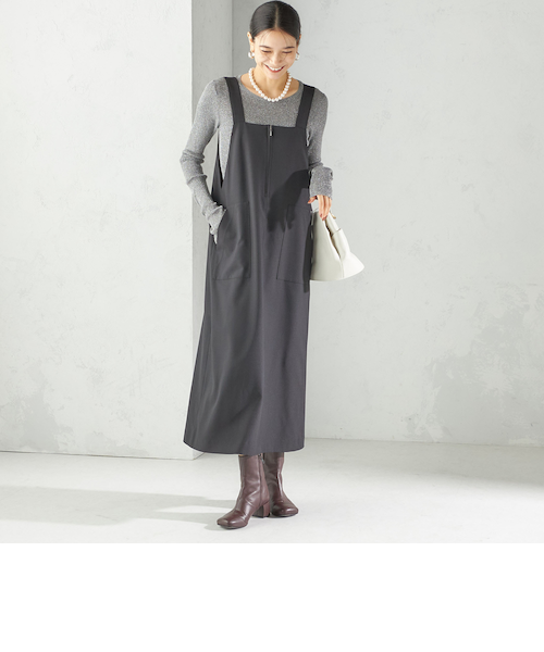 吸水速乾 / 手洗い可能〉アジャスト ボタン ジャンパー スカート