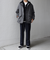 SHIPS any:〈撥水/防風等〉多機能 中綿 2トーン スタンド ブルゾン 25AW◆
