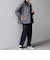 SHIPS any:〈撥水/防風等〉多機能 中綿 2トーン スタンド ブルゾン 25AW◆