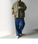 SHIPS any:〈撥水/防風等〉多機能 中綿 2トーン スタンド ブルゾン 25AW◆