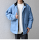 SHIPS any:〈撥水/防風等〉多機能 中綿 2トーン スタンド ブルゾン 25AW◆