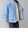 SHIPS any:〈撥水/防風等〉多機能 中綿 2トーン スタンド ブルゾン 25AW◆