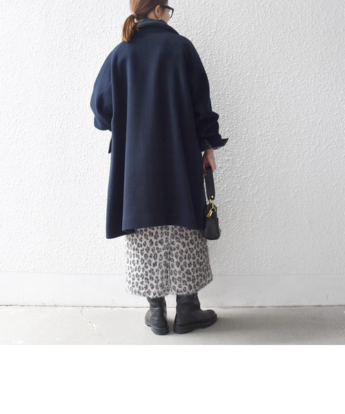 SHIPS any: カシミヤ ミックス スタンドカラー ミドル コート