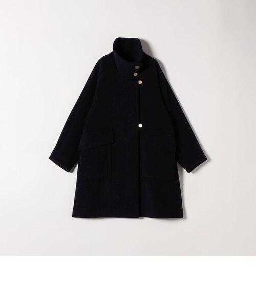 SHIPS any: カシミヤ ミックス スタンドカラー ミドル コート