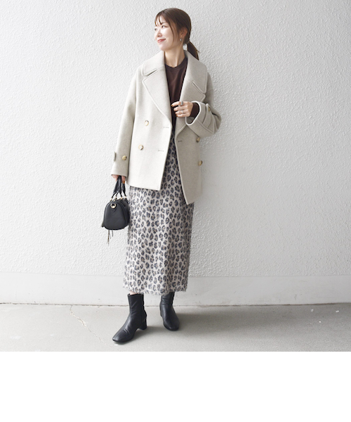 コート SHIPS any カシミヤ ミックス テーラード ショート Pコート SHIPS｜SHIPS any: カシミヤ ミックス テーラード ショート Pコート