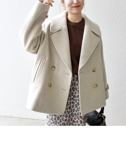 SHIPS any: カシミヤ ミックス テーラード ショート Pコート｜シップス