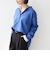 《予約》【WEB限定】〈手洗い可能〉サイド スリット ゴールド 釦 ポロ ニット