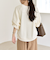 《予約》quaranciel:〈手洗い可能〉ケーブル ジャージー Vネック プルオーバー