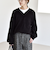 《予約》quaranciel:〈手洗い可能〉ケーブル ジャージー Vネック プルオーバー