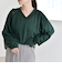 《予約》quaranciel:〈手洗い可能〉ケーブル ジャージー Vネック プルオーバー