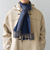 SHIPS any: サープラスヤーン ウール カシミヤ リバーシブル パネル マフラー◇