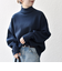 《予約》SHIPS any:〈洗濯機可能〉ハイネック ボリュームスリーブ ロングリブ ニット プルオーバー