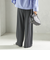 〈手洗い可能〉メルティ ウォーム タック ワイド パンツ