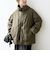 【WEB限定】SHIPS any: 中綿 ダブル ジップ スタンド ブルゾン