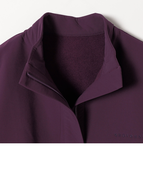 予約》quaranciel:〈洗濯機可能〉ハーフ ジップ ロゴ 刺繍