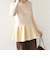 《予約》SHIPS Colors:〈手洗い可能〉ブークレ コンビ ペプラム ニット◆