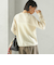 《予約》カシミヤ 細 ケーブル クルーネック カーディガン