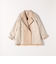 《予約》quaranciel: PURE WOOL ダブルブレスト コクーン Pコート