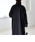quaranciel: PURE WOOL スタンド ステンカラー Aライン ロング コート