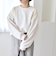《予約》quaranciel:〈洗濯機可能〉ボア チュール ヨーク クルーネック プルオーバー