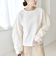 《予約》quaranciel:〈洗濯機可能〉ボア チュール スリーブ クルーネック プルオーバー
