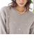 《予約》〈手洗い可能〉フォックス ビジュー Vネック ニット