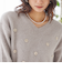 《予約》〈手洗い可能〉フォックス ビジュー Vネック ニット