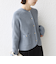 《一部追加予約》〈手洗い可能〉モール リブ クルーネック カーディガン