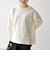 《予約》SHIPS any:〈洗濯機可能〉裏起毛 パールモチーフ 刺繍 ワイド スウェット