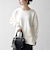 《予約》SHIPS any:〈洗濯機可能〉裏起毛 パールモチーフ 刺繍 ワイド スウェット
