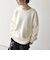 《予約》SHIPS any:〈洗濯機可能〉裏起毛 パールモチーフ 刺繍 ワイド スウェット