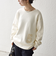 《予約》SHIPS any:〈洗濯機可能〉裏起毛 パールモチーフ 刺繍 ワイド スウェット