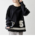 《予約》SHIPS any:〈洗濯機可能〉裏起毛 パールモチーフ 刺繍 ワイド スウェット