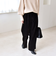 《予約》quaranciel:〈洗濯機可能〉ポリエステル ベロア ピンタック イージー ワイド パンツ