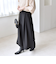 《予約》quaranciel:〈洗濯機可能〉ウォーム タック ワイド キュロット パンツ