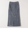 quaranciel:〈洗濯機可能〉ポリエステル ベロア Iライン イージー スカート