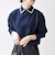 《予約》SHIPS any:〈手洗い可能〉パールモチーフ スキッパー カラー ニット プルオーバー