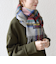 TWEED MILL: チェック ウール ストール 25AW