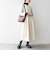 《予約》SHIPS any:〈手洗い可能〉ジャカード ウエスト タック ノーカラー ワンピース［NAVY BLUE］
