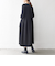 《予約》SHIPS any:〈手洗い可能〉ジャカード ウエスト タック ノーカラー ワンピース［NAVY BLUE］