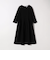 《予約》SHIPS any:〈手洗い可能〉ジャカード ウエスト タック ノーカラー ワンピース［NAVY BLUE］