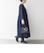《予約》SHIPS any:〈手洗い可能〉ジャカード ウエスト タック ノーカラー ワンピース［NAVY BLUE］