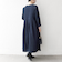 《予約》SHIPS any:〈手洗い可能〉ジャカード ウエスト タック ノーカラー ワンピース［NAVY BLUE］