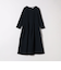 《予約》SHIPS any:〈手洗い可能〉ジャカード ウエスト タック ノーカラー ワンピース［NAVY BLUE］