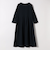 《予約》SHIPS any:〈手洗い可能〉ジャカード ウエスト タック ノーカラー ワンピース［NAVY BLUE］