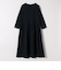 《予約》SHIPS any:〈手洗い可能〉ジャカード ウエスト タック ノーカラー ワンピース［NAVY BLUE］