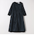 《予約》SHIPS any:〈手洗い可能〉ジャカード ウエスト タック ノーカラー ワンピース［NAVY BLUE］
