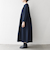 《予約》SHIPS any:〈手洗い可能〉ジャカード ウエスト タック ノーカラー ワンピース［NAVY BLUE］