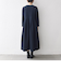 《予約》SHIPS any:〈手洗い可能〉ジャカード ウエスト タック ノーカラー ワンピース［NAVY BLUE］