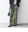 《予約》SHIPS any:〈手洗い可能〉フラワー オパール タック セミワイド イージー パンツ